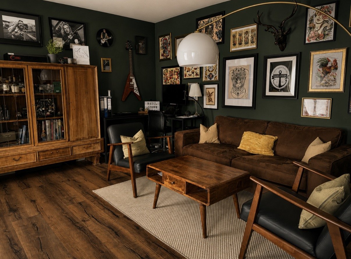 Nadelstub'n Tattoostudio Innenraum – gemütliche Lounge in Eggelstetten